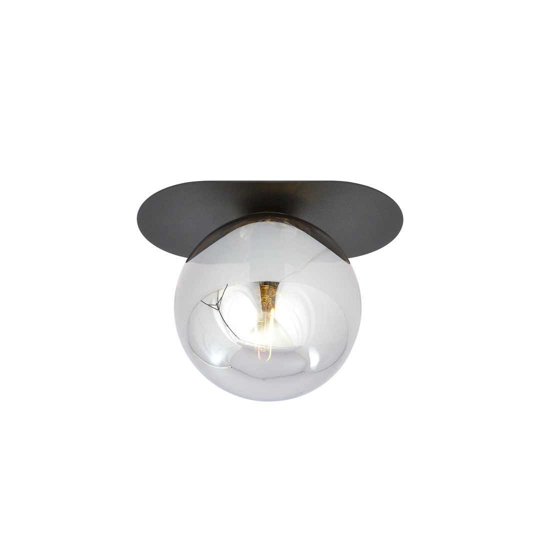 Plaza 20cm Zwart plafondlamp Van Emibig Lighting - Plaza is een stijlvolle plafondlamp met een strakke, industriële uitstraling die de ruimte een moderne look geeft.