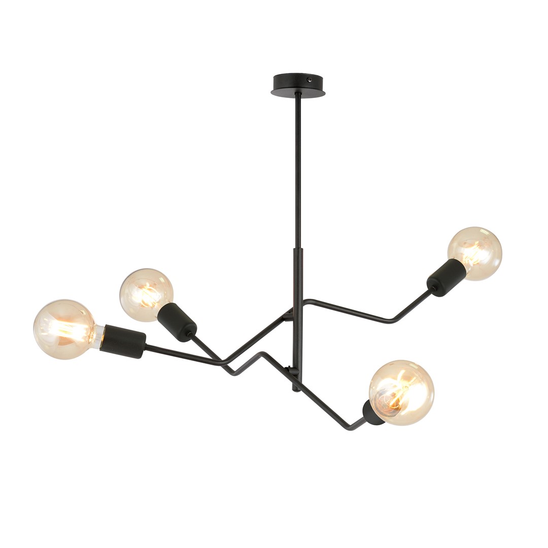 Frix 66cm Zwart hanglamp Van Emibig Lighting - Deze plafondlamp past helemaal in de elegante trend en maakt indruk door zijn unieke vorm en originele design.