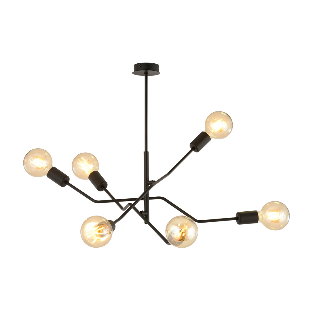 Frix Ø66 Zwart hanglamp Van Emibig Lighting - Deze plafondlamp past helemaal in de elegante trend en maakt indruk door zijn unieke vorm en originele design.