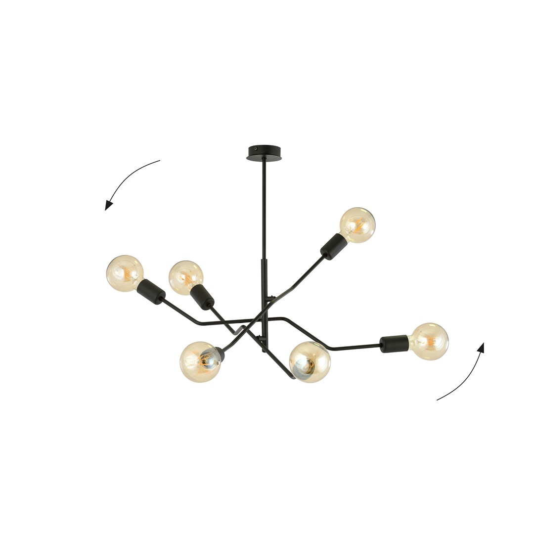 Frix Ø66 Zwart hanglamp Van Emibig Lighting - Deze plafondlamp past helemaal in de elegante trend en maakt indruk door zijn unieke vorm en originele design.