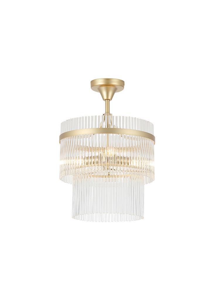 Lara Ø35 Goud kristal Van Searchlight - De onderste laag zorgt voor een mooie diepte en geeft de lamp een exclusieve, gelaagde uitstraling.