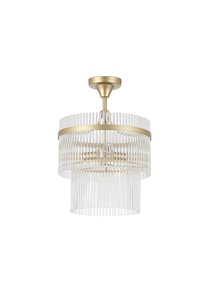 Lara Ø35 Goud kristal Van Searchlight - De onderste laag zorgt voor een mooie diepte en geeft de lamp een exclusieve, gelaagde uitstraling.