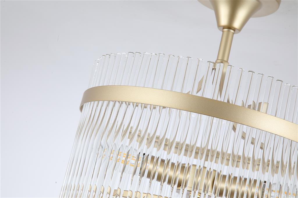 Lara Ø35 Goud kristal Van Searchlight - De onderste laag zorgt voor een mooie diepte en geeft de lamp een exclusieve, gelaagde uitstraling.