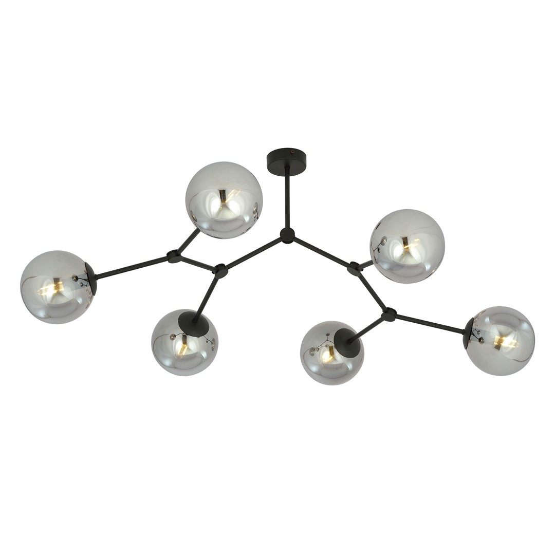 Space 108cm Rookkleurig plafondlamp Van Emibig Lighting - Ruimte &ndash; Een plafondlamp die helemaal past in de elegante trend en indruk maakt door zijn unieke vorm en karakteristieke design.