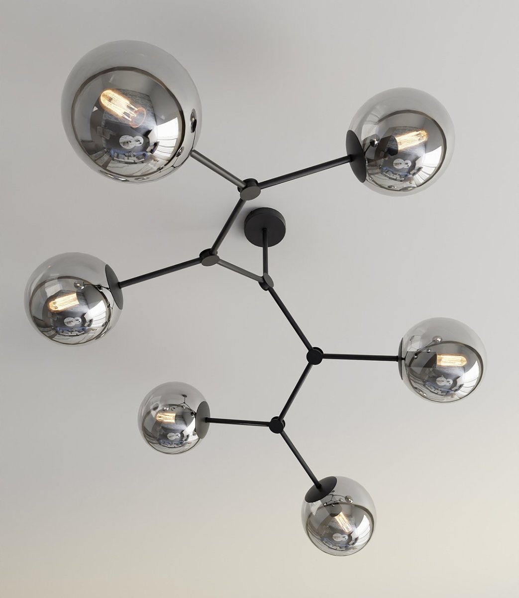 Space 108cm Rookkleurig plafondlamp Van Emibig Lighting - Ruimte &ndash; Een plafondlamp die helemaal past in de elegante trend en indruk maakt door zijn unieke vorm en karakteristieke design.