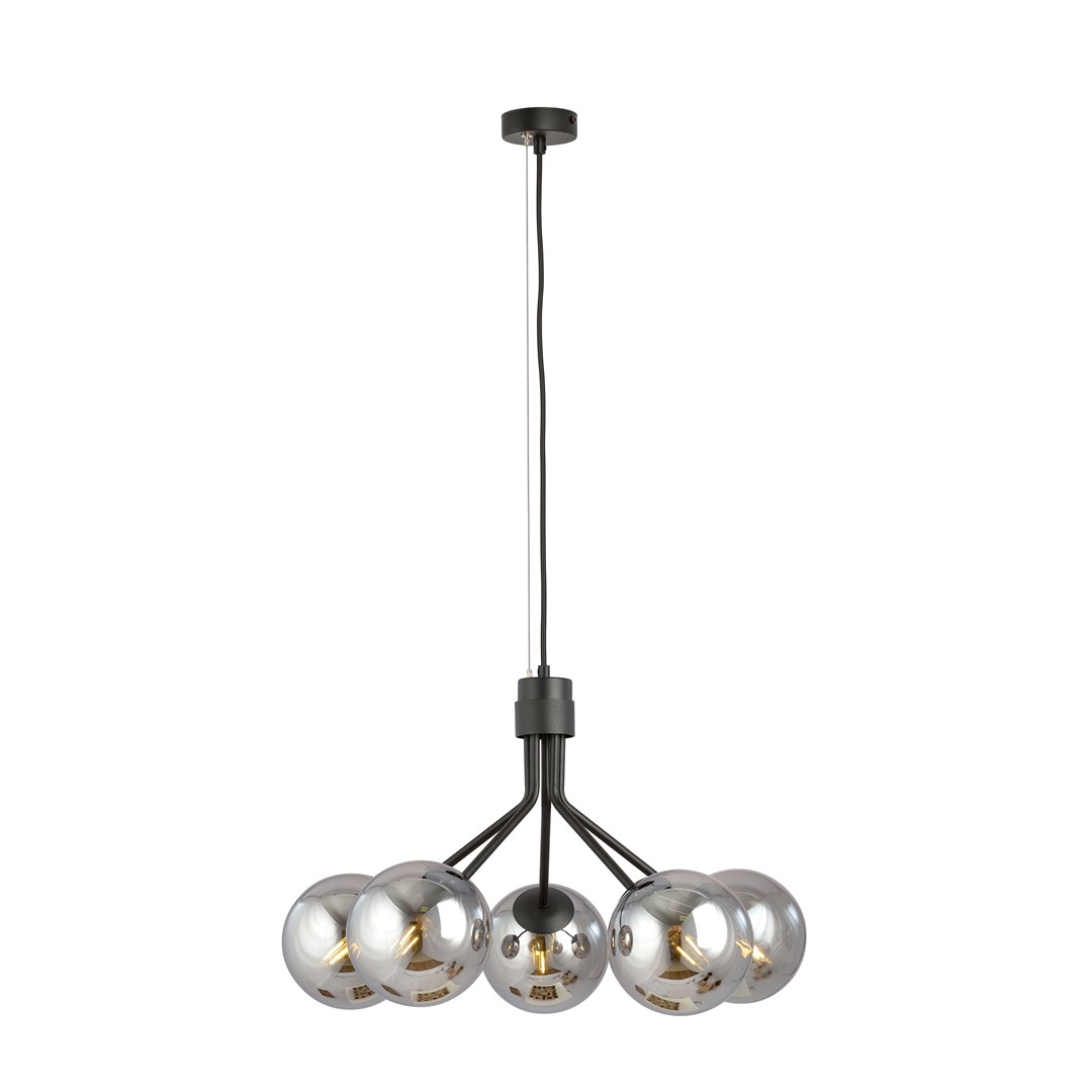 Nova Ø57 Rookkleurig hanglamp Van Emibig Lighting - De elegante glazen koepels zorgen voor lichtheid en een verfijnde stijl, terwijl de minimalistische vorm zorgt voor een effectieve lichtstroom, zelfs in grotere ruimtes.