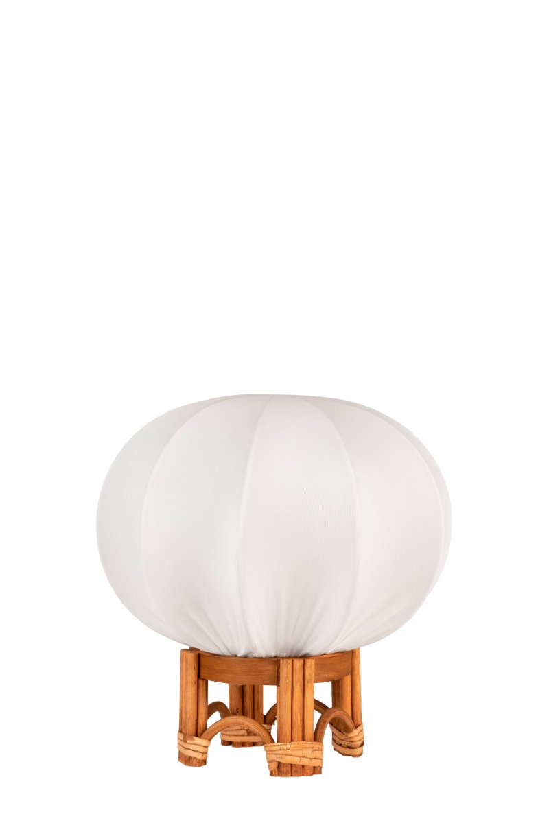 Fiji 26cm Natuur tafellamp Van Globen Lighting - De lampenkap is voorzien van een ringfitting die geschikt is voor lampsnoeren met een E27-fitting.