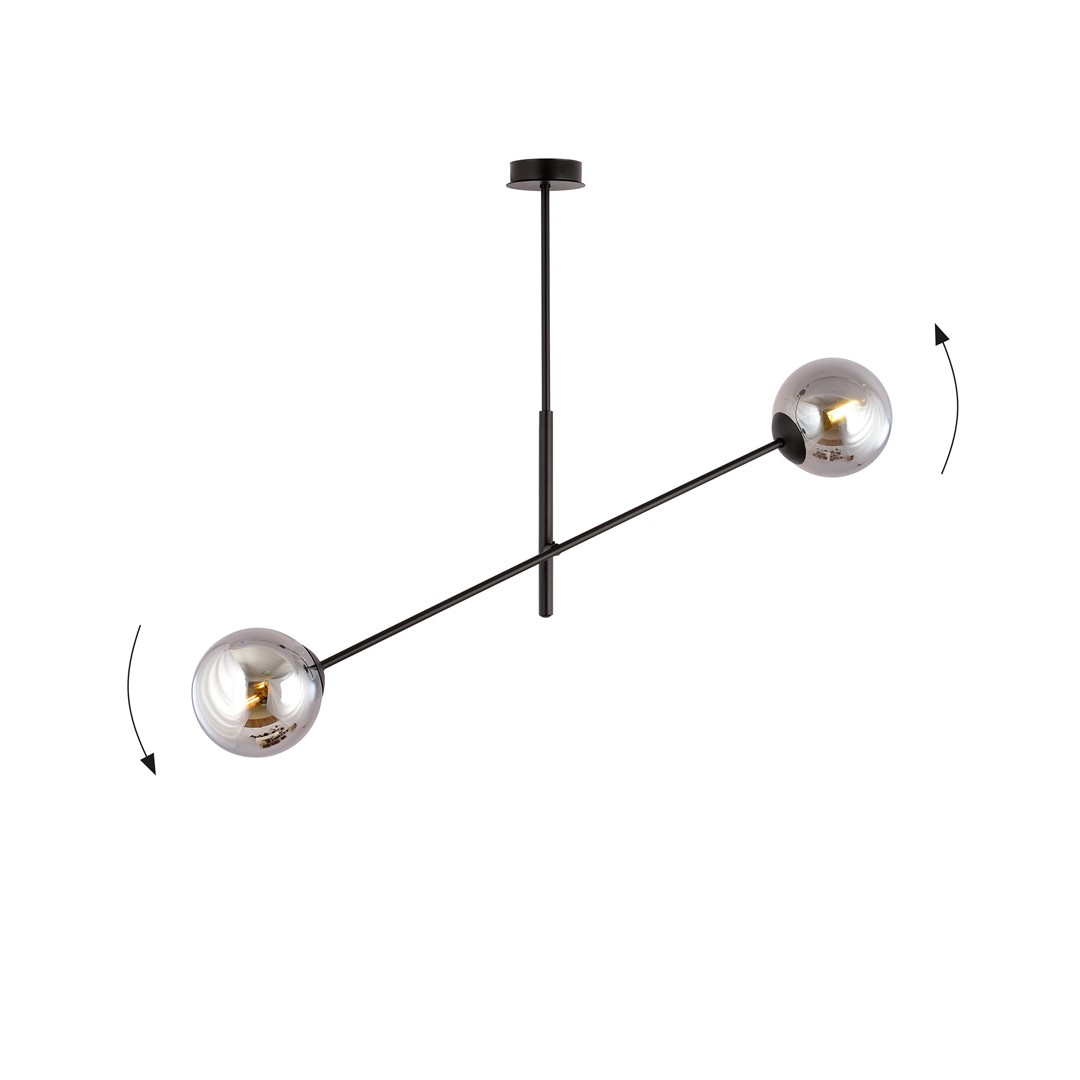 Linear 102cm Rookkleurig hanglamp Van Emibig Lighting - en cre&euml;ert een unieke en uitnodigende sfeer.