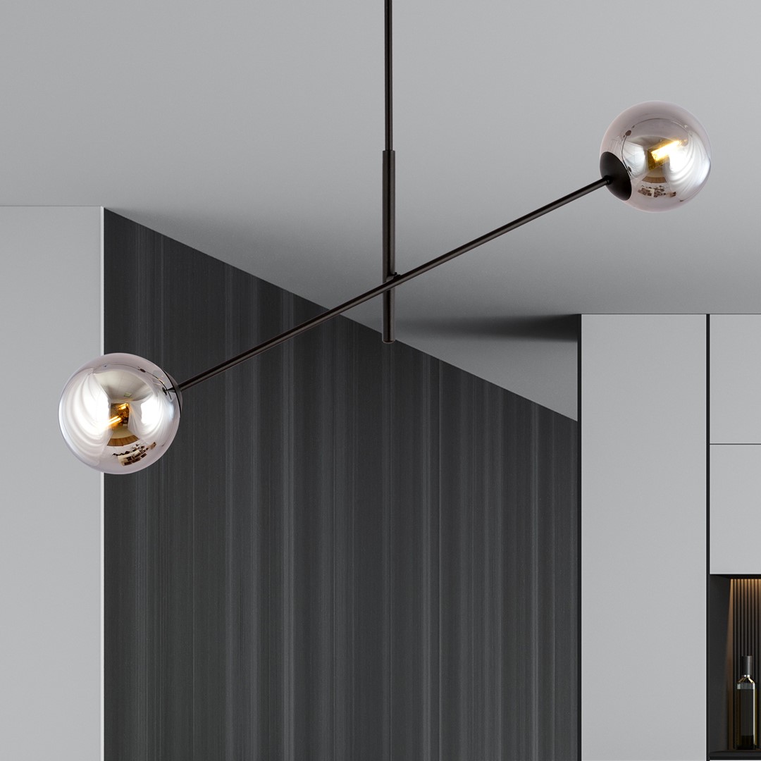 Linear 102cm Rookkleurig hanglamp Van Emibig Lighting - en cre&euml;ert een unieke en uitnodigende sfeer.