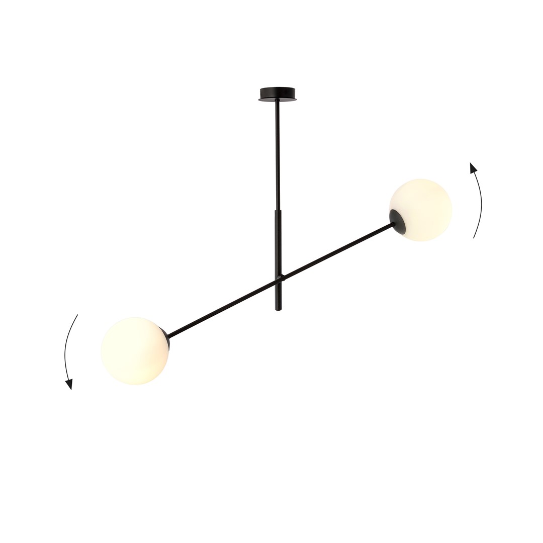 Linear 102cm Wit hanglamp Van Emibig Lighting - en cre&euml;ert een unieke en uitnodigende sfeer.