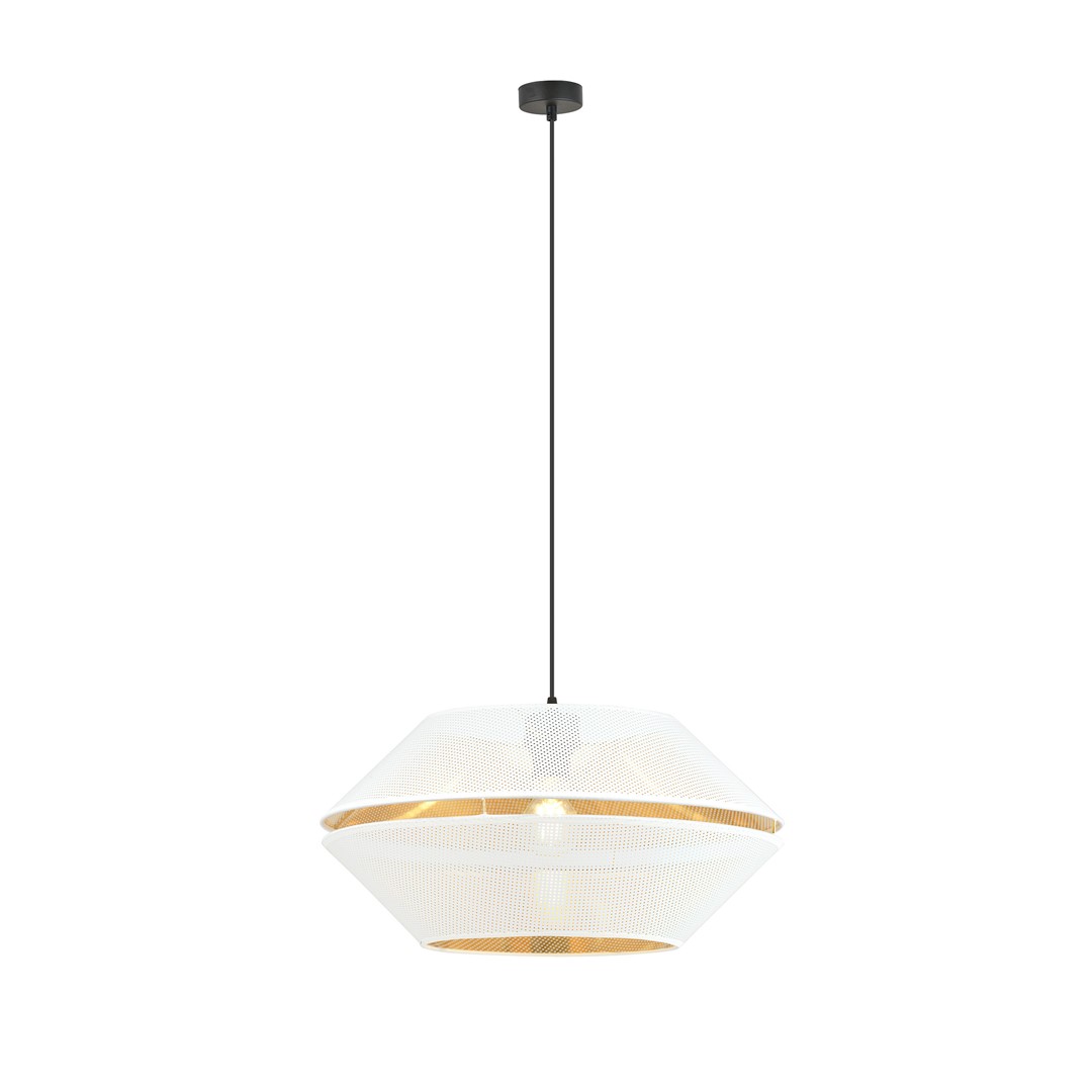 Malia Ø42 Wit hanglamp Van Emibig Lighting - De unieke lampenkap met gouden binnenkant geeft de kamer een bijzonder karakter en cre&euml;ert een magische, sfeervolle sfeer met warmte.