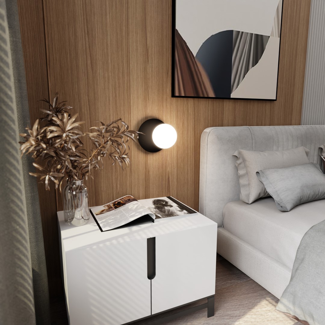 Oslo Ø20 Wit wandlamp Van Emibig Lighting - De kracht zit in de uiterst duurzame vormgeving, de stoere metaalachtige uitstraling, de gladde oppervlakken en het uniforme kleurenpalet.