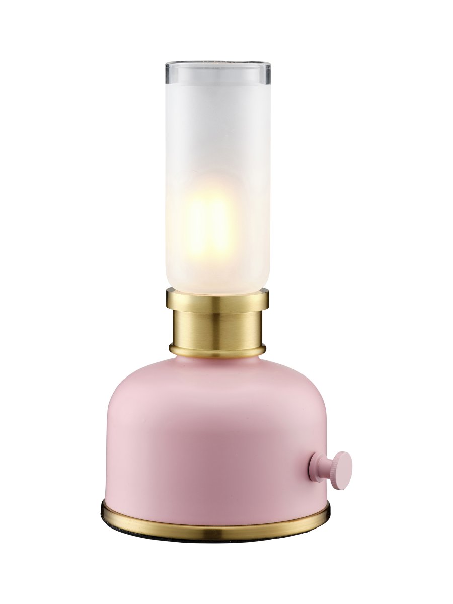 Frida 22cm Roze Draagbare Van PR Home - De lamp cre&euml;ert een warme en sfeervolle ambiance met een kleurtemperatuur van ongeveer 2200 Kelvin en een lichtopbrengst van 20-40 lumen, afhankelijk van de dimstand.