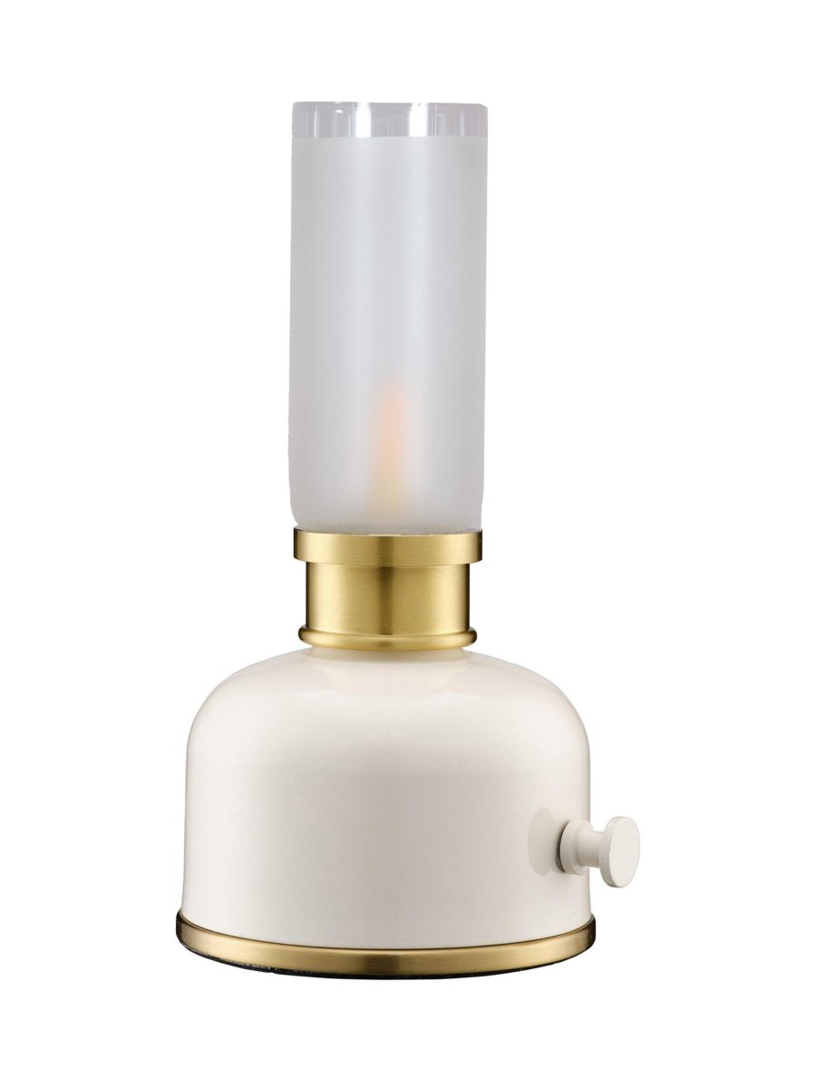 Frida 22cm Wit Draagbare Van PR Home - De lamp cre&euml;ert een warme en sfeervolle ambiance met een kleurtemperatuur van ongeveer 2000 Kelvin en een lichtopbrengst van 20-40 lumen, afhankelijk van de dimstand.