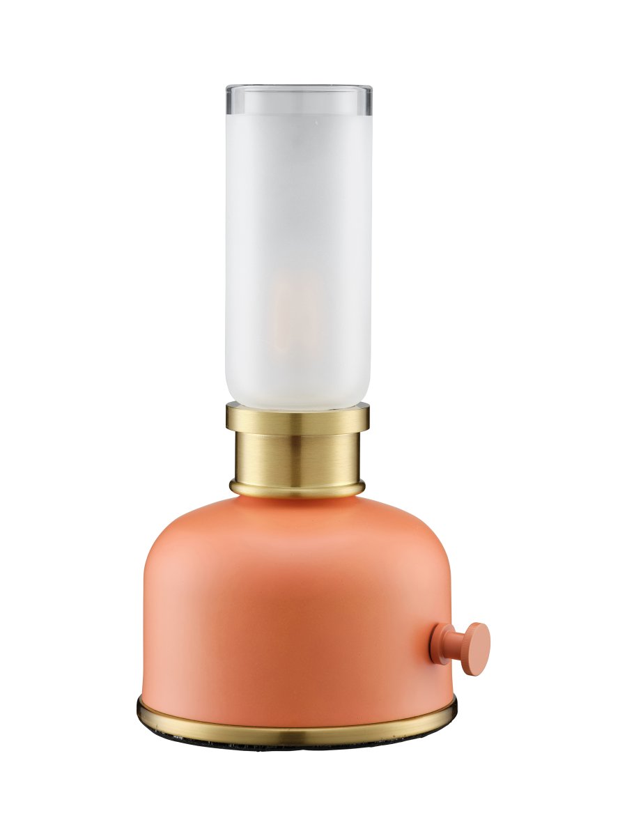 Frida 22cm Oranje Draagbare Van PR Home - De lamp cre&euml;ert een warme en sfeervolle ambiance met een kleurtemperatuur van circa 2200 Kelvin en een lichtopbrengst van 20-40 lumen, afhankelijk van de dimstand.