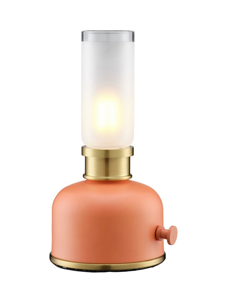 Frida 22cm Oranje Draagbare Van PR Home - De lamp cre&euml;ert een warme en sfeervolle ambiance met een kleurtemperatuur van circa 2200 Kelvin en een lichtopbrengst van 20-40 lumen, afhankelijk van de dimstand.