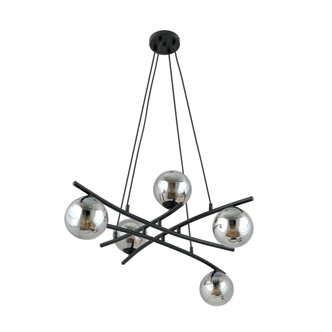 Essa Ø100 Rookkleurig hanglamp Van Emibig Lighting - Essa is een serie plafondlampen met een originele vorm die door zijn constructie gegarandeerd de aandacht trekt.