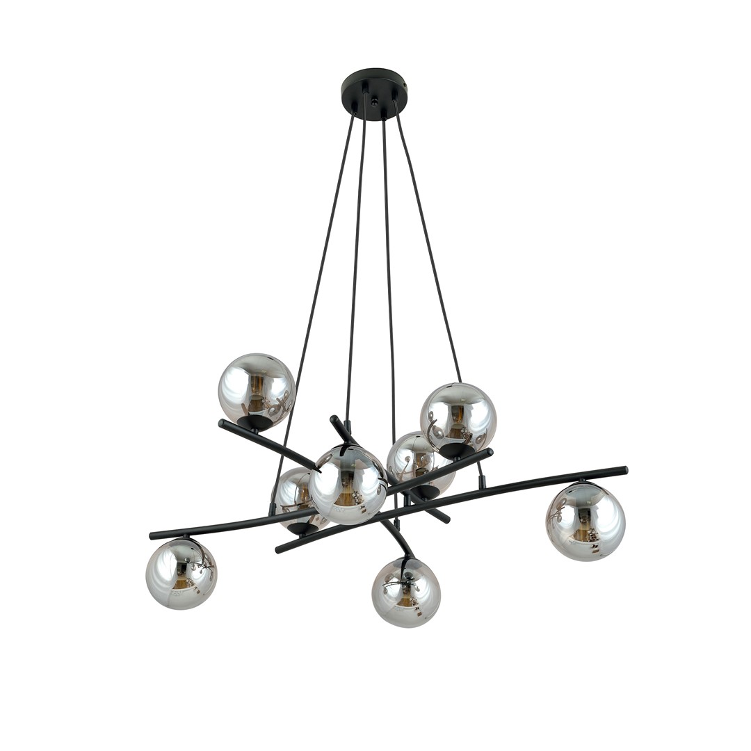 Essa Ø100 Rookkleurig hanglamp Van Emibig Lighting - Essa is een serie plafondlampen met een originele vorm die door zijn constructie gegarandeerd de aandacht trekt.
