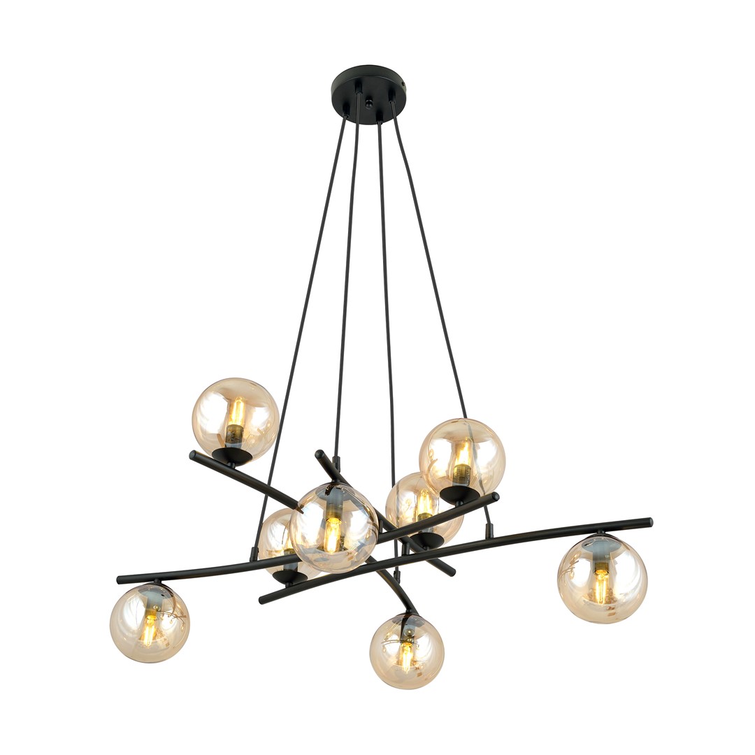 Essa Ø100 Amber hanglamp Van Emibig Lighting - Essa is een serie plafondlampen met een originele vorm die door zijn constructie gegarandeerd de aandacht trekt.