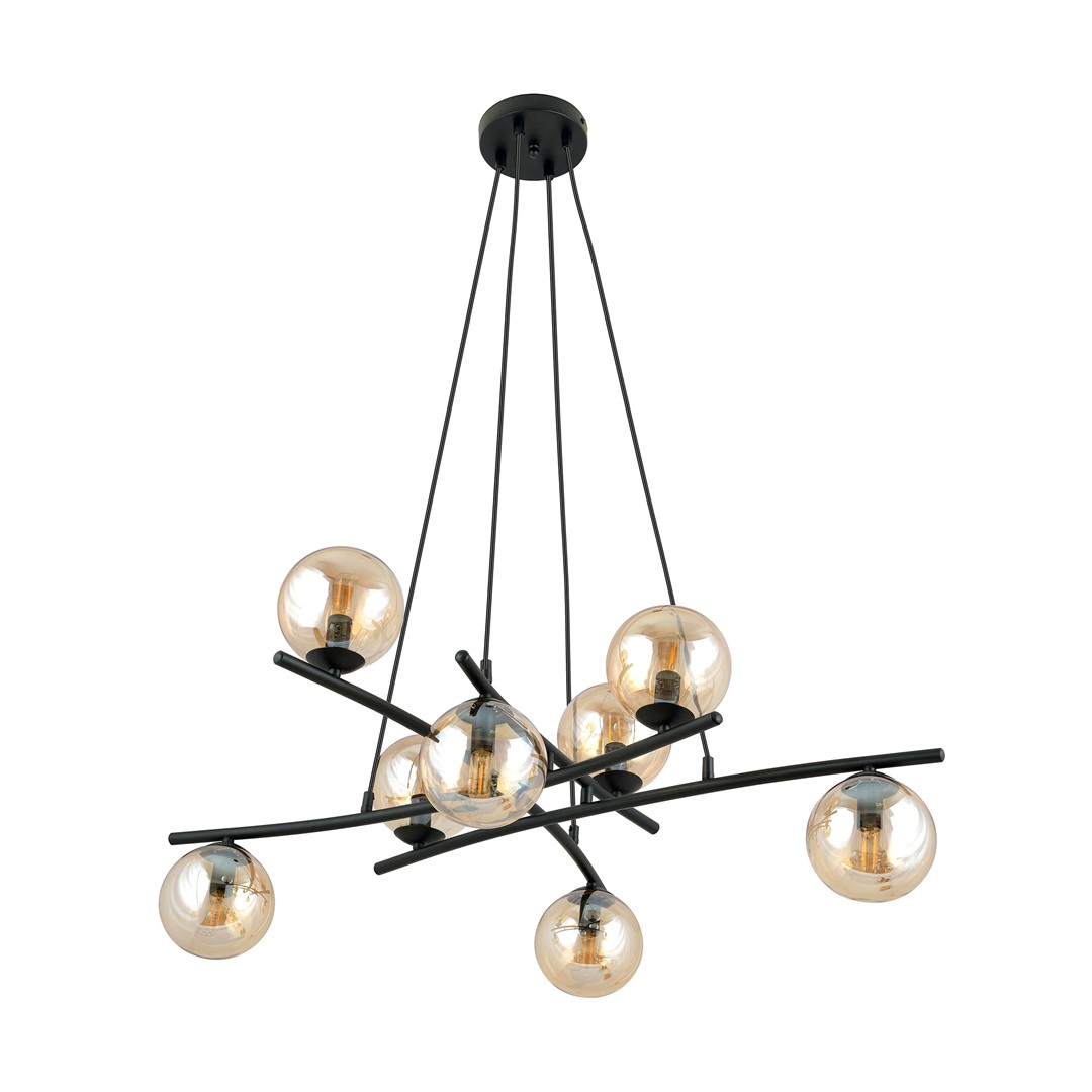 Essa Ø100 Amber hanglamp Van Emibig Lighting - Essa is een serie plafondlampen met een originele vorm die door zijn constructie gegarandeerd de aandacht trekt.