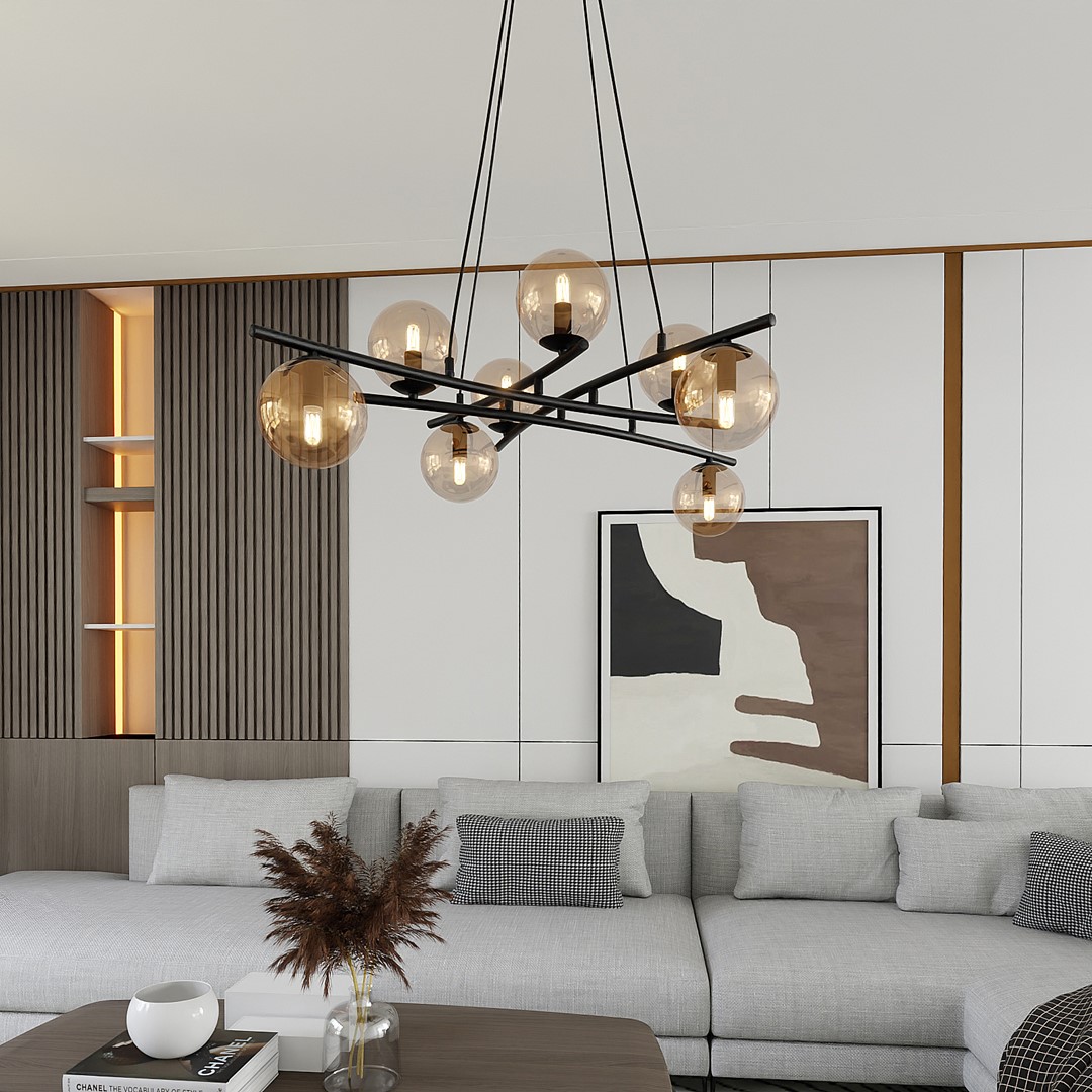 Essa Ø100 Amber hanglamp Van Emibig Lighting - Essa is een serie plafondlampen met een originele vorm die door zijn constructie gegarandeerd de aandacht trekt.