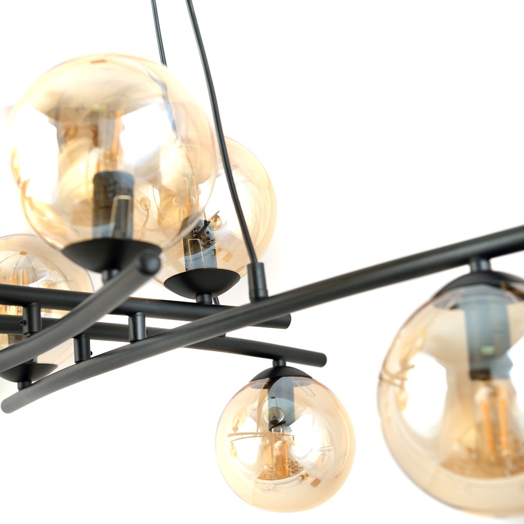 Essa Ø100 Amber hanglamp Van Emibig Lighting - Essa is een serie plafondlampen met een originele vorm die door zijn constructie gegarandeerd de aandacht trekt.