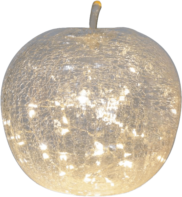  Äpple 22cm Transparant tafellamp Van Pixie Design - Hij is voorzien van een timer en een praktische dimmer met 5 standen om het licht naar wens aan te passen, waardoor hij perfect is voor zowel functionele verlichting als gezellige avondverlichting.