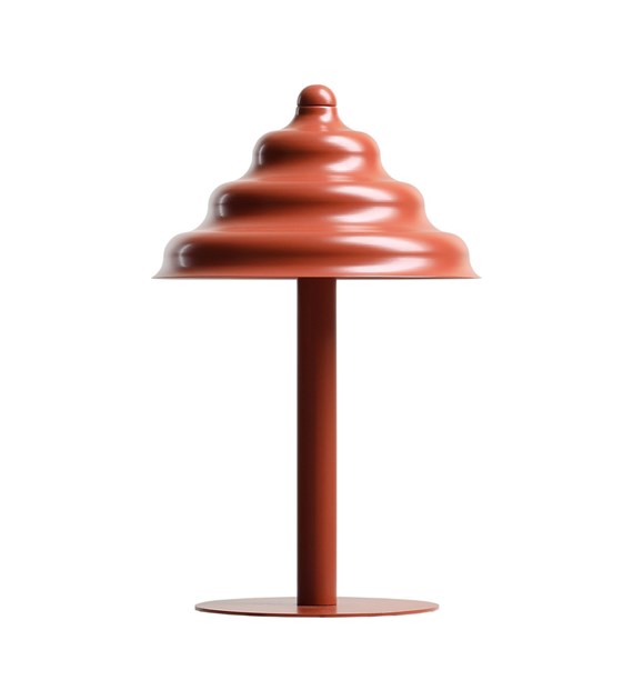 Wave 36cm Oranje tafellamp Van Artera - Wave is een moderne tafellamp met een retro-design, waardoor het een veelzijdige lamp is die in elk huis past.