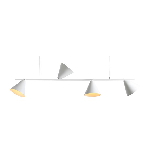 Form 120cm Wit hanglamp Van Artera - Het eenvoudige en geometrische ontwerp van de lamp maakt het een veelzijdige verlichtingsoplossing die past bij de meeste interieurstijlen en tegelijkertijd een vleugje moderne elegantie toevoegt aan de kamer.