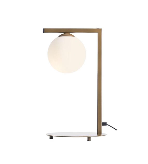 Zac 50cm Beige tafellamp Van Artera - De Zac tafellamp in warm beige metaal heeft een modern en minimalistisch design dat elegantie combineert met functionaliteit.
