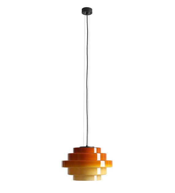 Filo Ø36 Oranje hanglamp Van Artera - De Filo hanglamp is een stijlvolle plafondlamp van oranje glas die een zacht en aangenaam licht verspreidt.