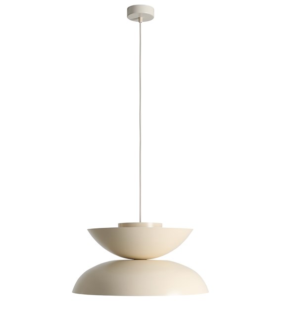 Millo Ø47 Romig wit hanglamp Van Artera - De lamp verspreidt een aangenaam licht en komt net zo goed tot zijn recht boven de eettafel als in de woonkamer of hal.