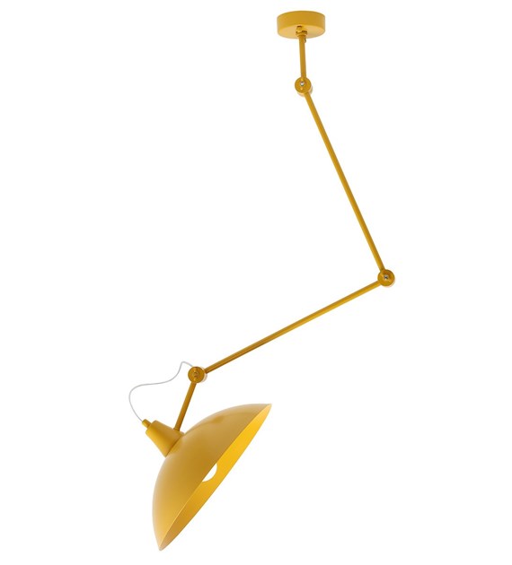 Melos Ø37 Geel hanglamp Van Artera - De lamp hangt aan het plafond met drie scharnieren die je precies naar wens kunt kantelen.