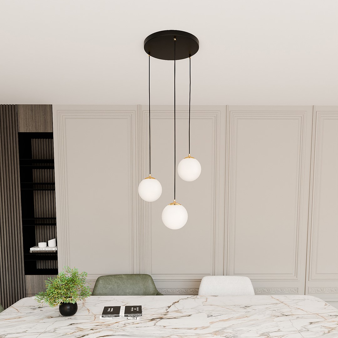 Royal Ø40 Zwart hanglamp Van Emibig Lighting - Met een eenvoudig ontwerp met een ronde rozet is het zeer veelzijdig en geschikt voor verschillende ruimtes, zoals de keuken, woonkamer of eetkamer.