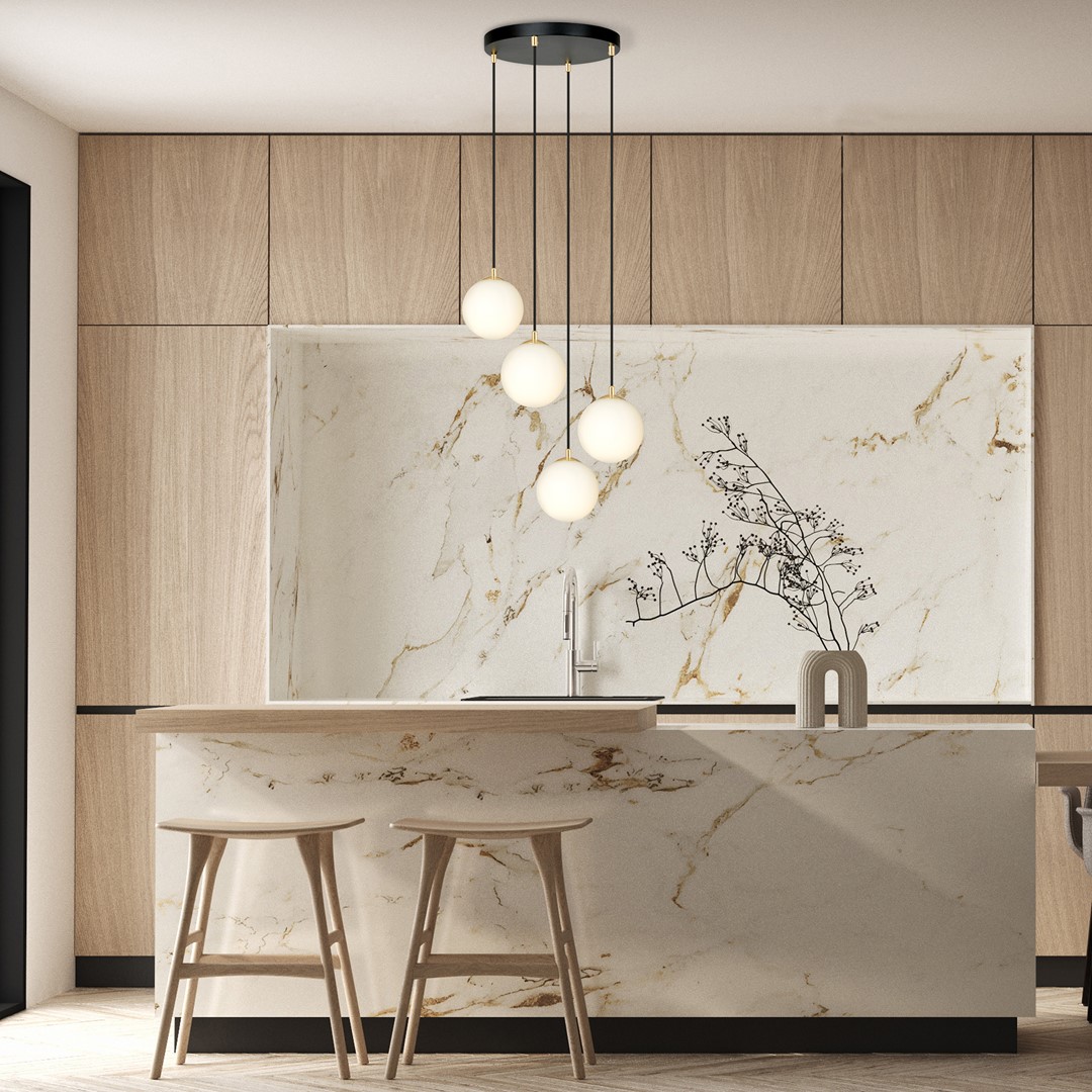 Royal Ø40 Zwart hanglamp Van Emibig Lighting - Met een eenvoudig ontwerp met een ronde rozet is het zeer veelzijdig en geschikt voor verschillende ruimtes, zoals de keuken, woonkamer of eetkamer.