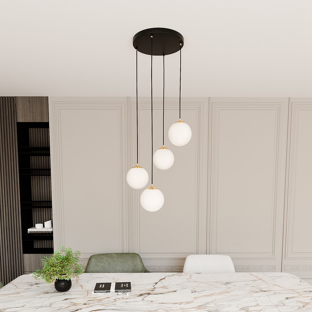 Royal Ø40 Zwart hanglamp Van Emibig Lighting - Met een eenvoudig ontwerp met een ronde rozet is het zeer veelzijdig en geschikt voor verschillende ruimtes, zoals de keuken, woonkamer of eetkamer.