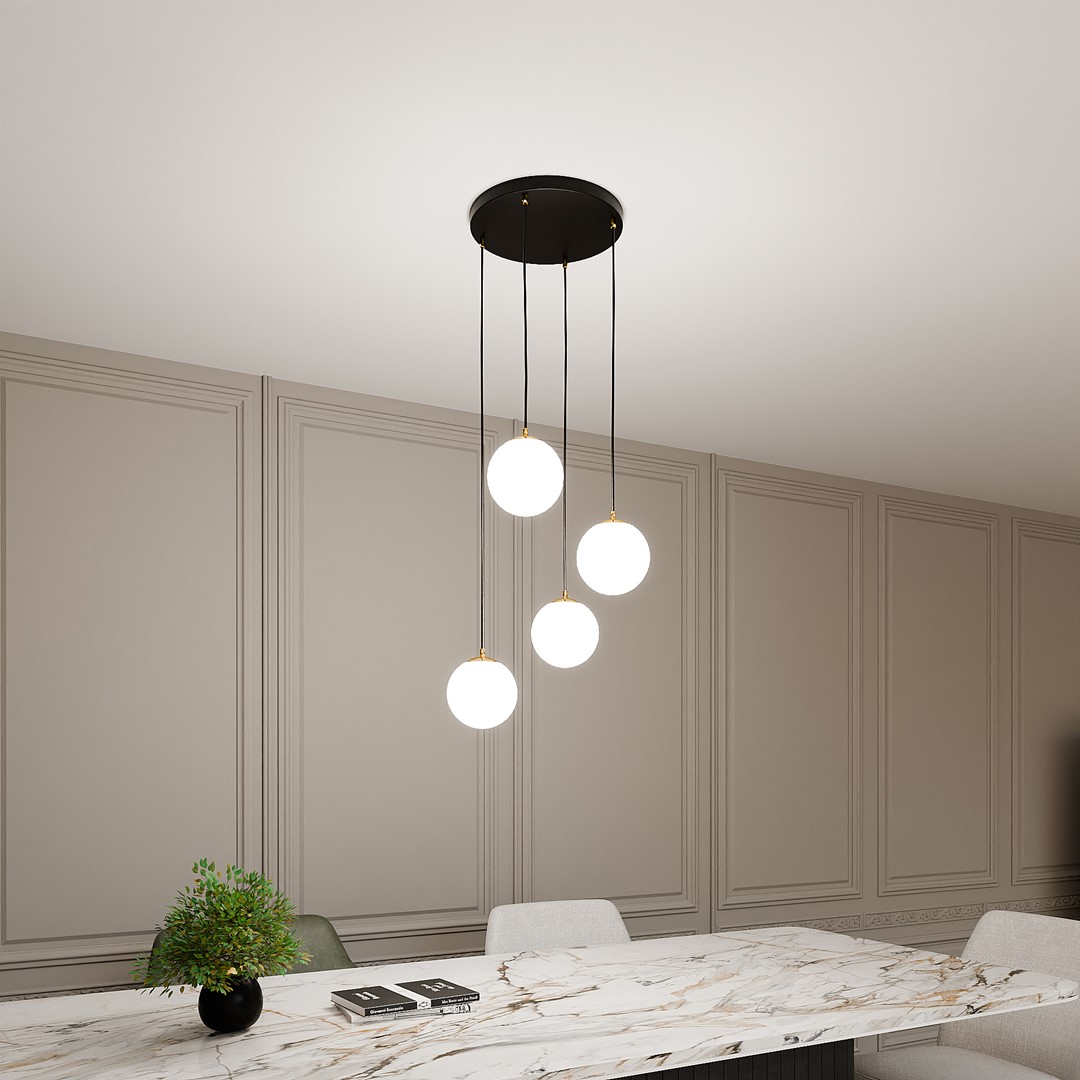 Royal Ø40 Zwart hanglamp Van Emibig Lighting - Met een eenvoudig ontwerp met een ronde rozet is het zeer veelzijdig en geschikt voor verschillende ruimtes, zoals de keuken, woonkamer of eetkamer.
