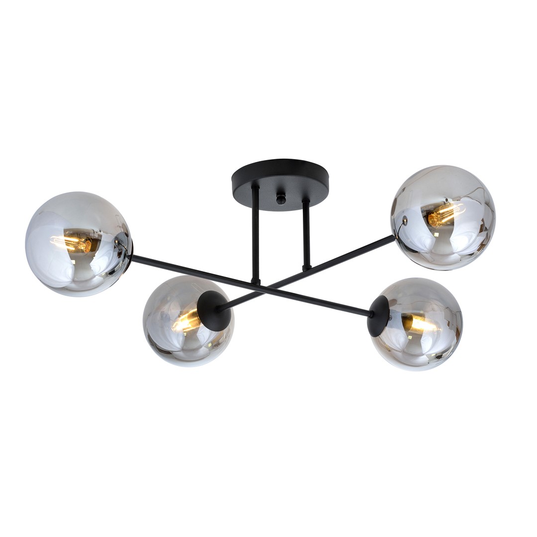 Roma 75cm Rookkleurig plafondlamp Van Emibig Lighting - De lamp is gemaakt van hoogwaardige materialen, wat zowel een goede werking als een lange levensduur garandeert.