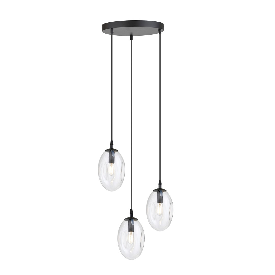 Astral Ø40 Transparant hanglamp Van Emibig Lighting - De lampen zijn afgewerkt met transparante glazen kappen die een mooi en uitnodigend licht in de kamer verspreiden.