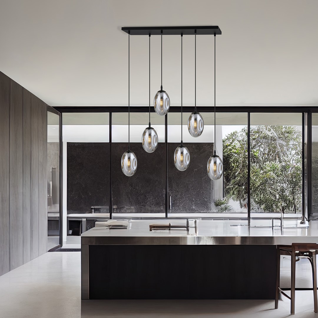 Astral 70cm Rookkleurig hanglamp Van Emibig Lighting - Perfect boven de eettafel of in een open ruimte waar de lamp een natuurlijke blikvanger wordt.