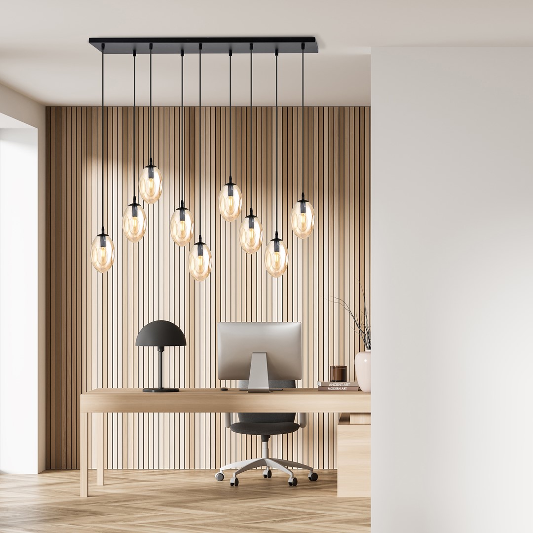 Astral 100cm Amber hanglamp Van Emibig Lighting - Perfect boven de eettafel of in een open ruimte waar de lamp een natuurlijke blikvanger kan worden.