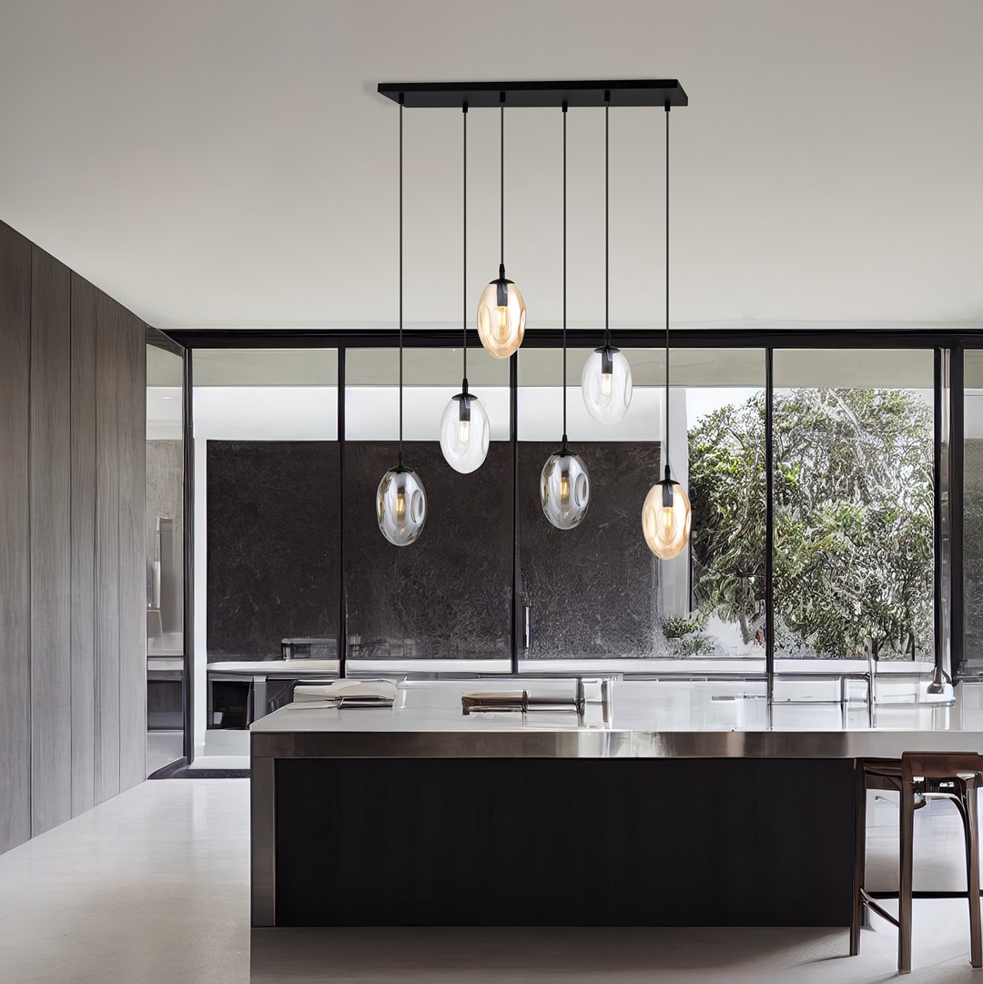 Astral 70cm Veelkleurig hanglamp Van Emibig Lighting - Perfect boven de eettafel of in een open ruimte waar de lamp een natuurlijke blikvanger wordt.