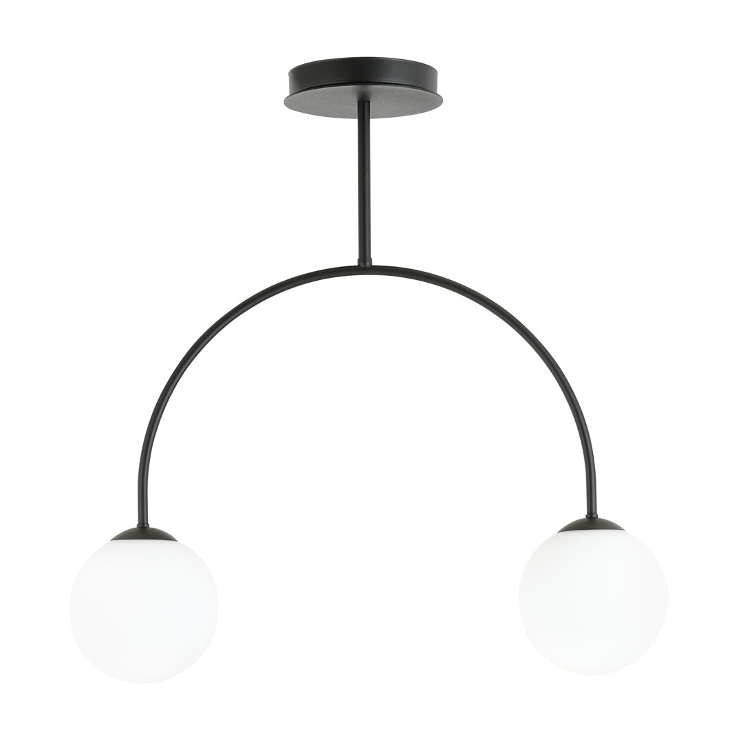 Archi 50cm Zwart plafondlamp Van Emibig Lighting - Ontdek de wereld van minimalisme en modern design met de Archi plafondlamp.