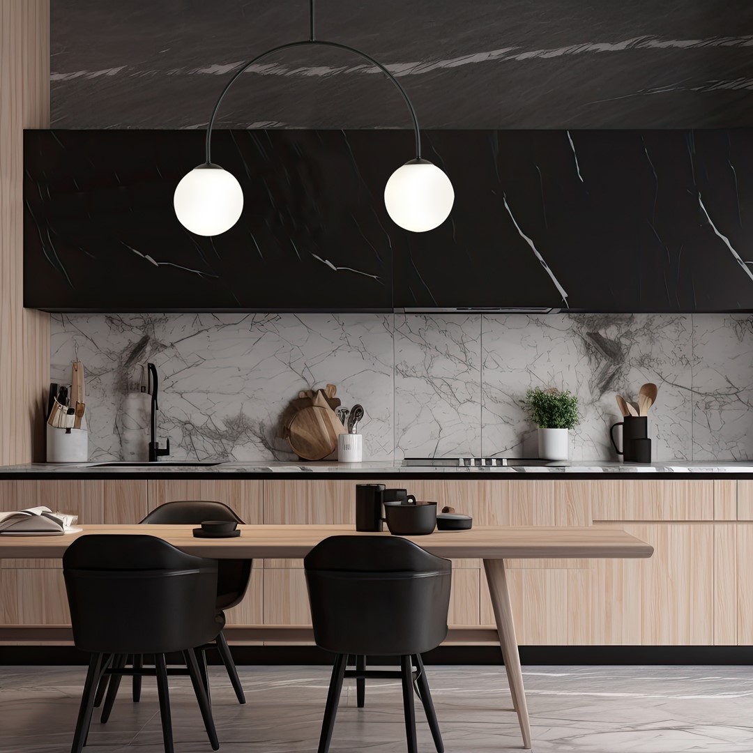Archi 50cm Zwart plafondlamp Van Emibig Lighting - Ontdek de wereld van minimalisme en modern design met de Archi plafondlamp.