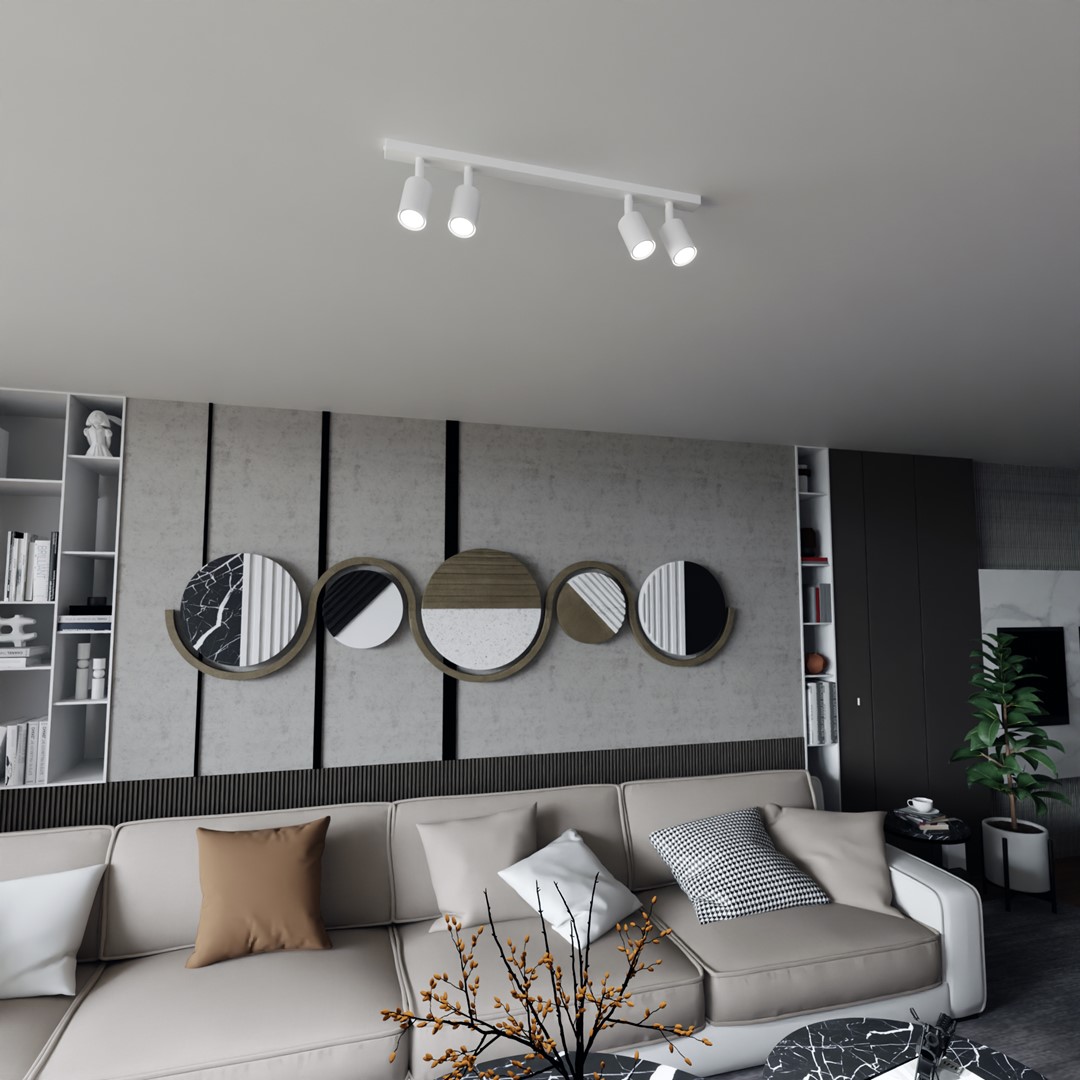 Flash 4 Wit spot Van Emibig Lighting - De Flash-serie is de perfecte oplossing voor iedereen die van een eenvoudig design houdt, zonder in te leveren op kwaliteit.