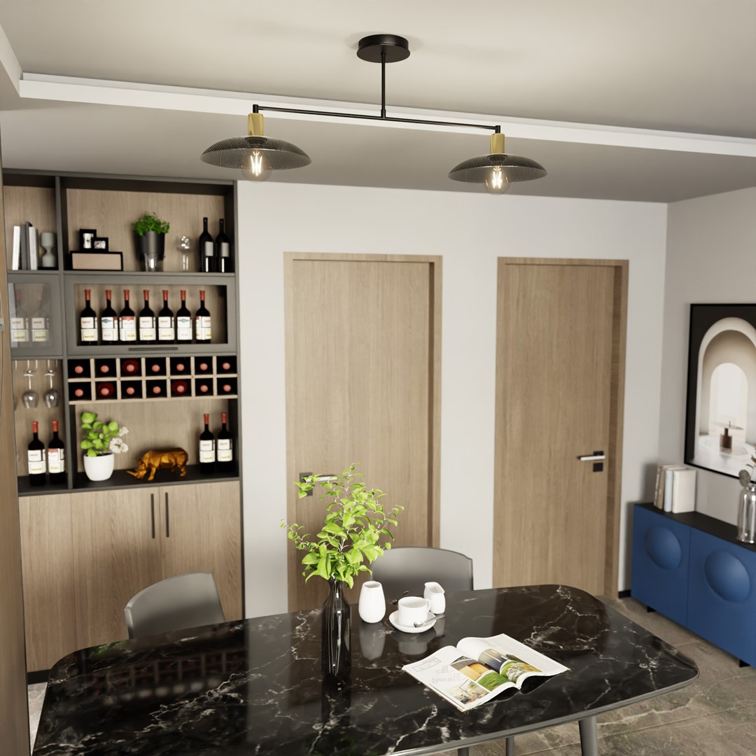 Spirit 100cm Zwart plafondlamp Van Emibig Lighting - Spirit verlicht niet alleen de kamer, het past ook bij de stijl.