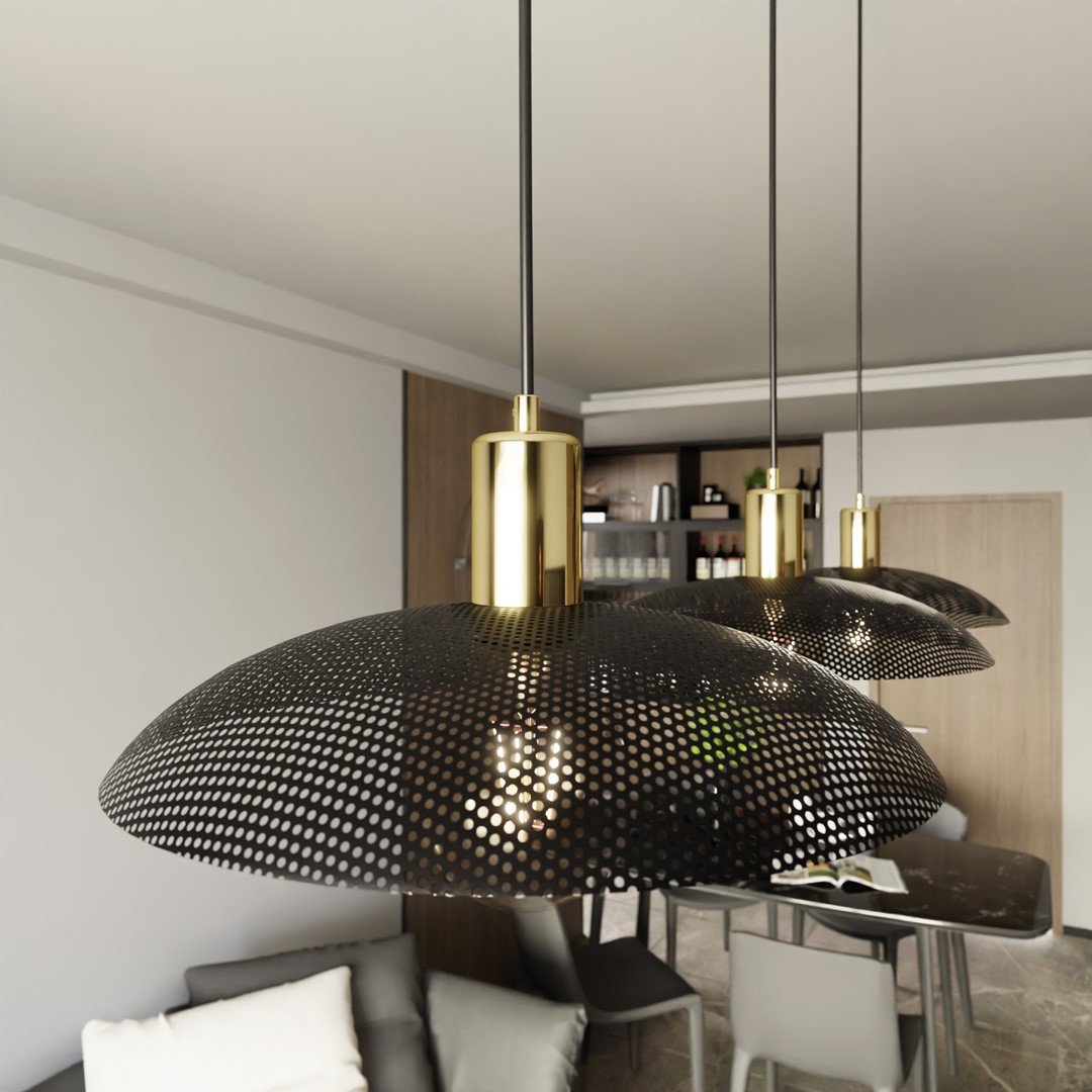 Spirit 90cm Zwart hanglamp Van Emibig Lighting - Spirit verlicht niet alleen de kamer, het past ook bij de stijl.