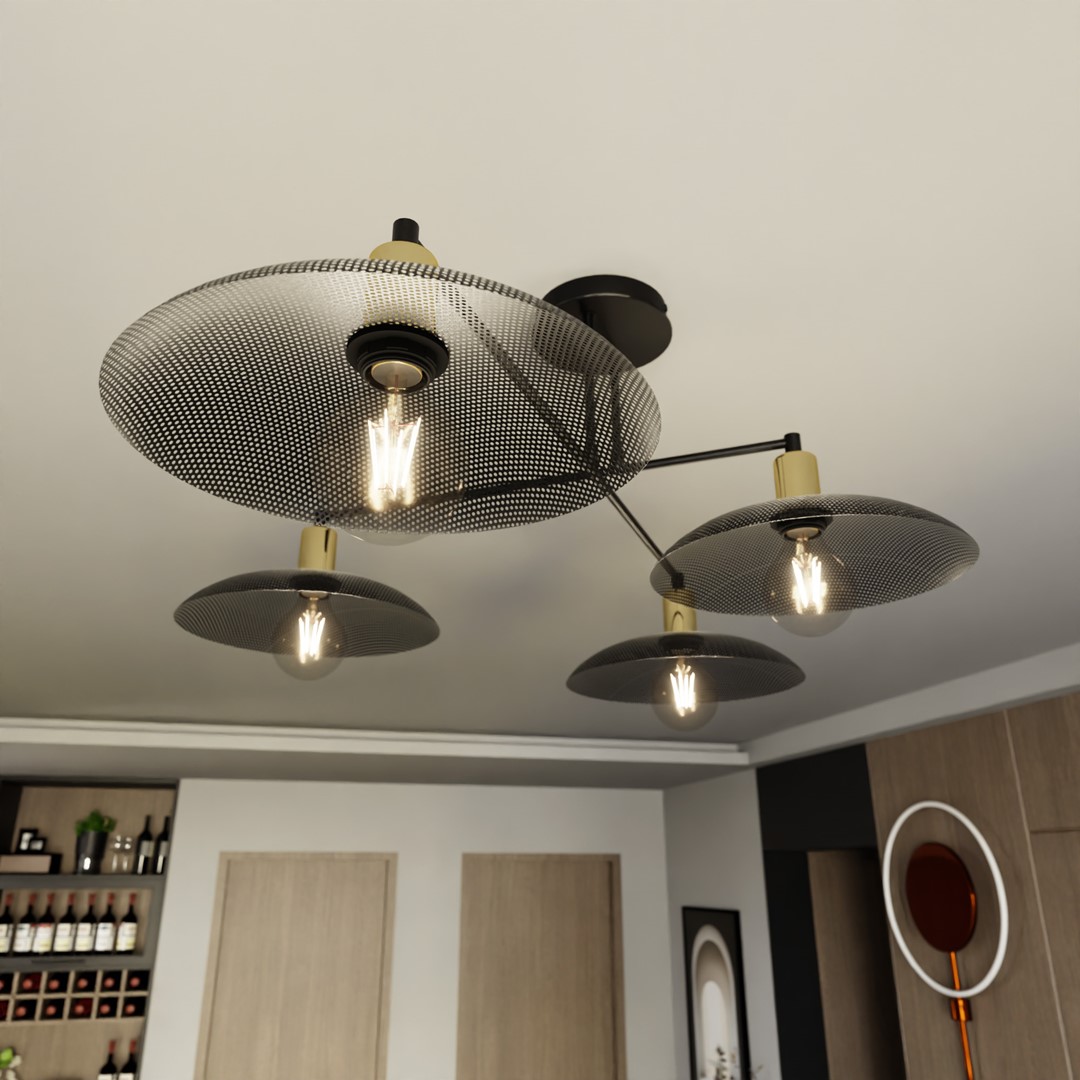 Spirit 100cm Zwart plafondlamp Van Emibig Lighting - Spirit verlicht niet alleen de kamer, het past ook bij de stijl.