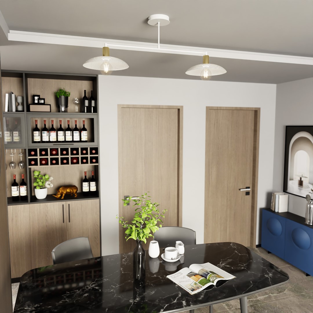 Spirit 100cm Wit plafondlamp Van Emibig Lighting - Spirit verlicht niet alleen de kamer, het past ook bij de stijl.