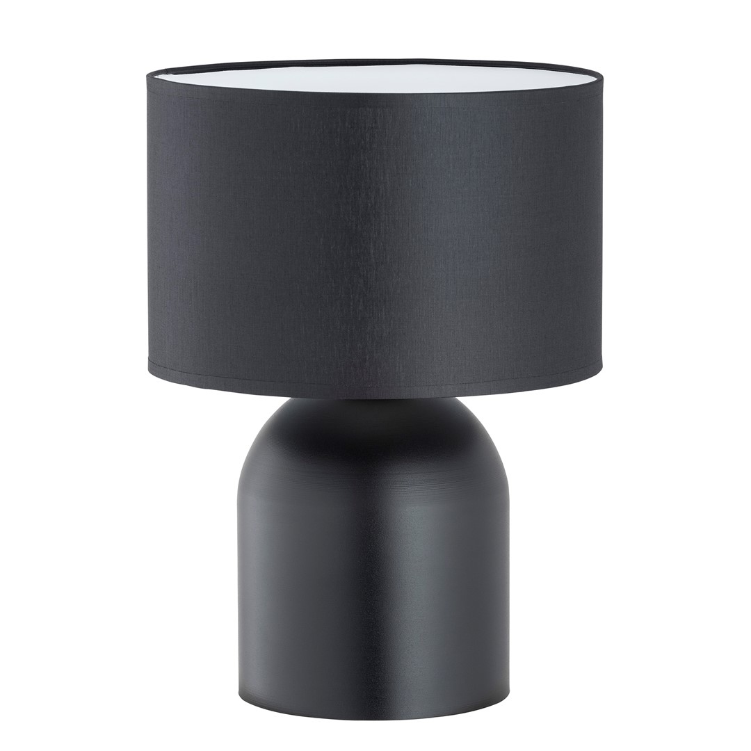 Aspen 35cm Zwart tafellamp Van Emibig Lighting - De metalen voet in combinatie met een discrete lampenkap cre&euml;ert een elegant ontwerp dat past in moderne woningen.